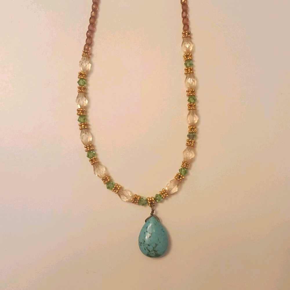 Beaded & Turquoise Necklace